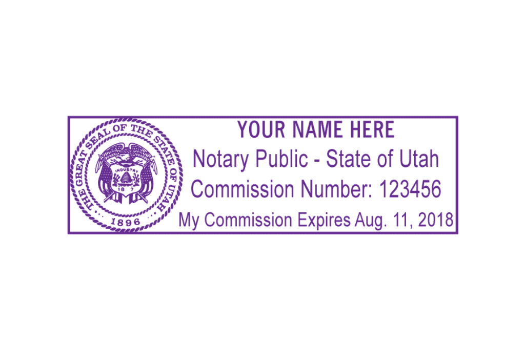 Custom Utah Notary Stamp Notary