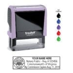 Virginia Notary Stamp – Trodat 4913 – Lilac