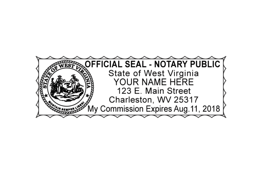 West Virginia Notary Stamp Fast Shipping Notary