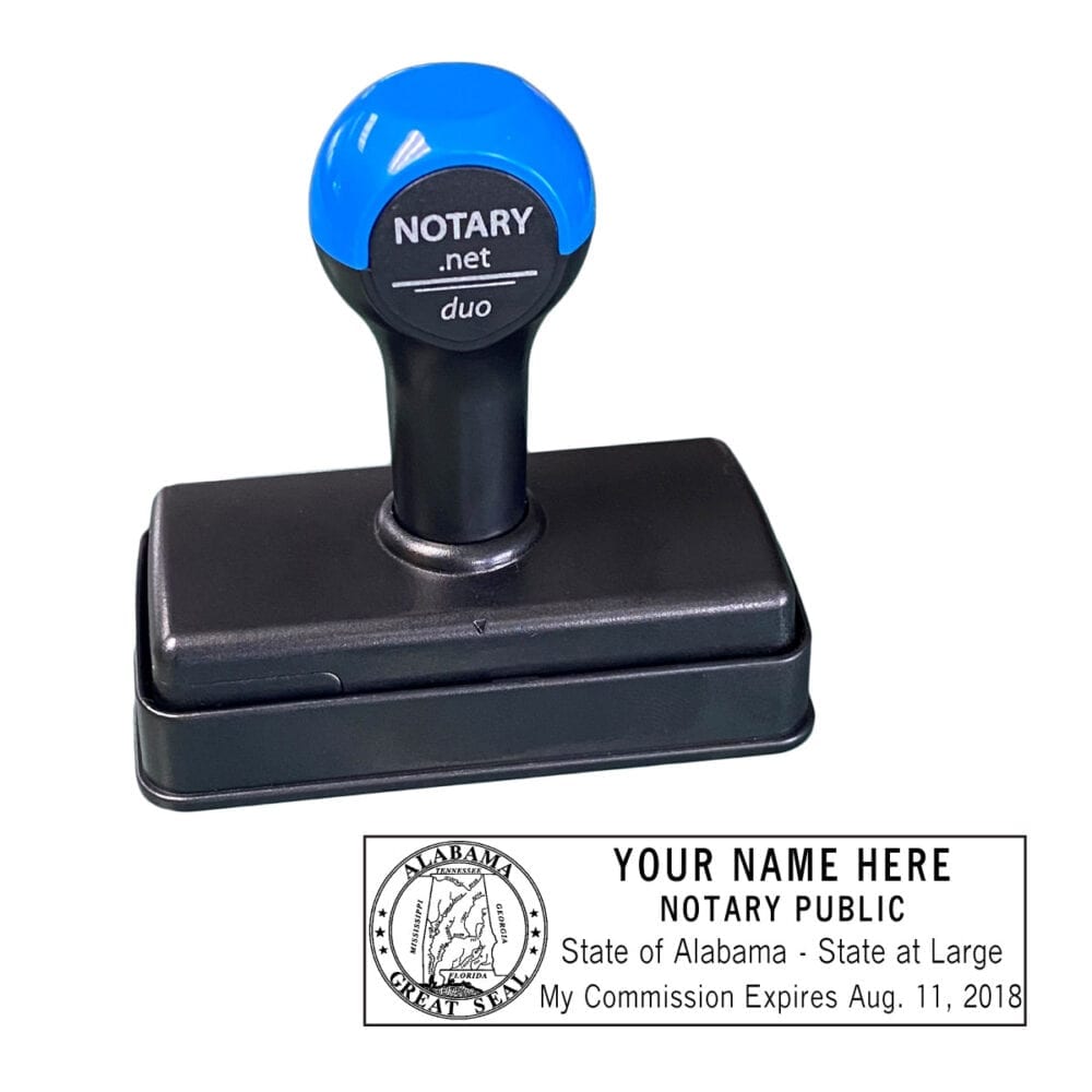 Alabama Traditional Notary Stamp - Shiny Duo