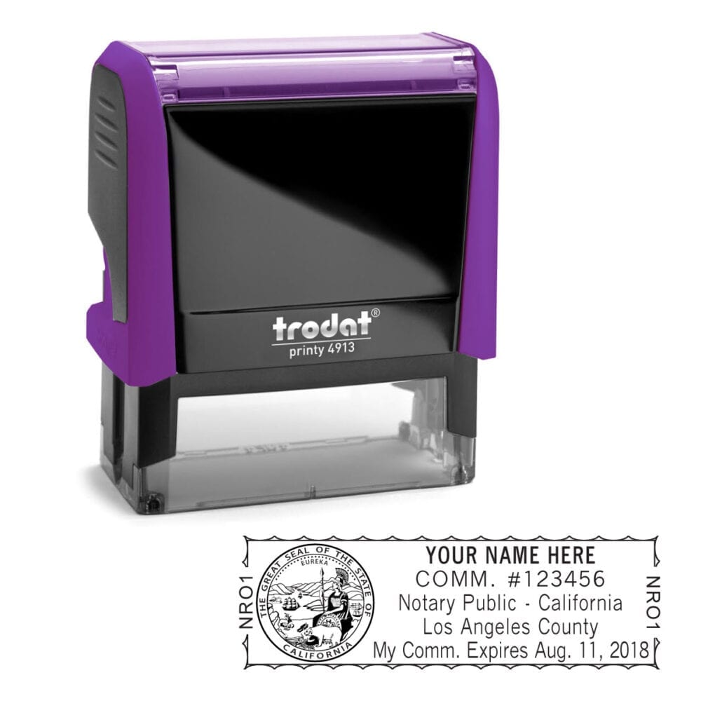 California Notary Stamp - Trodat 4913 Violet