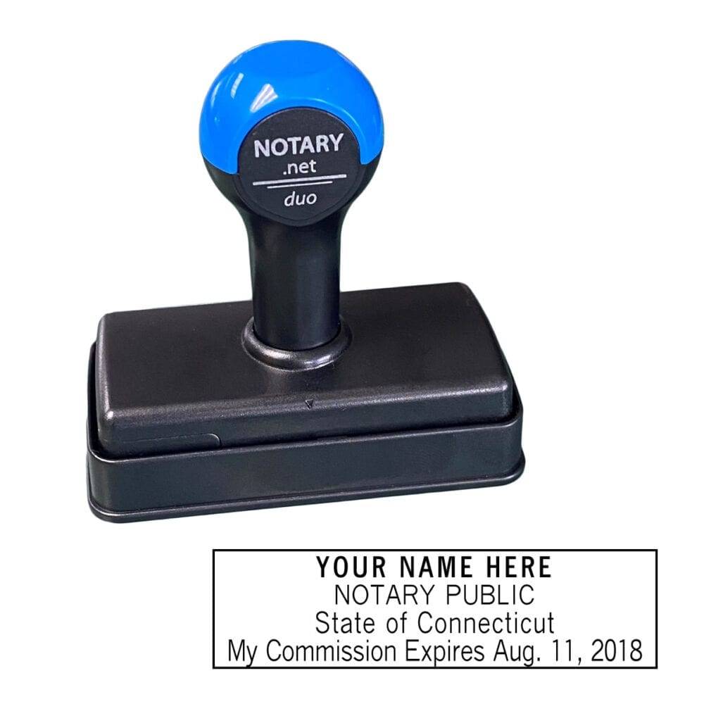 Connecticut Traditional Notary Stamp - Shiny Duo