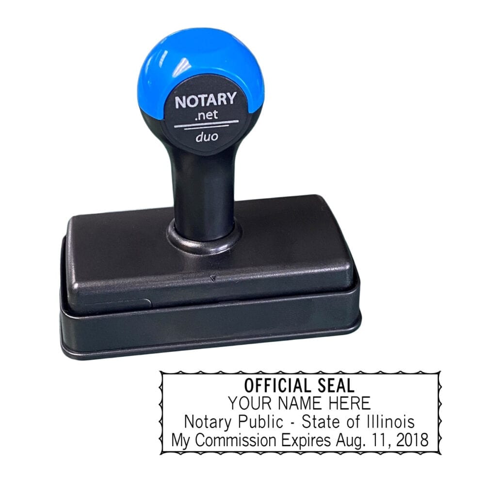 Illinois Traditional Notary Stamp - Shiny Duo