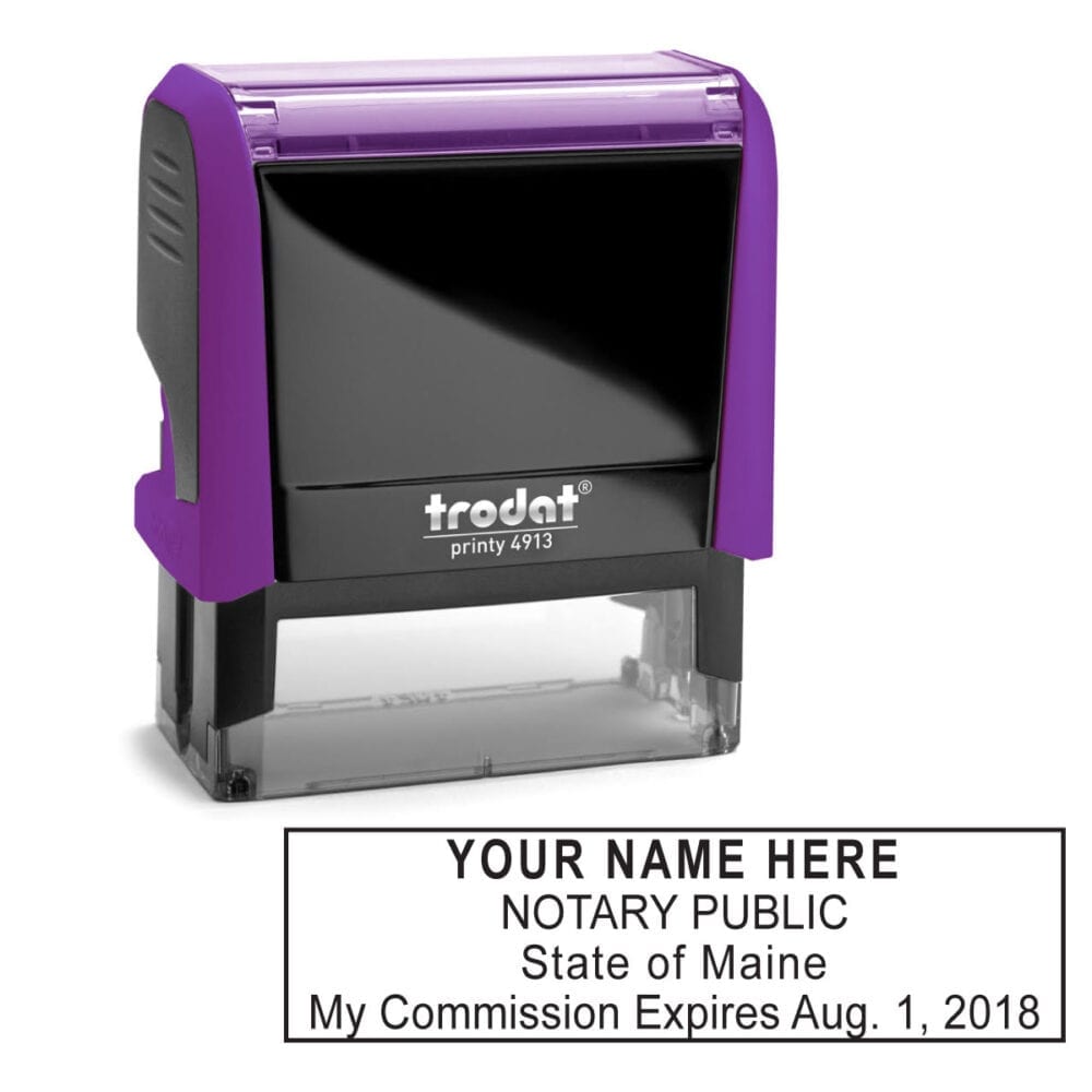 Maine Notary Stamp - Trodat 4913 Violet
