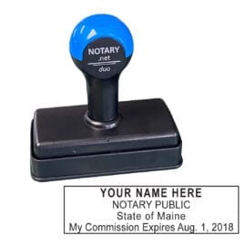 Maine Traditional Notary Stamp - Shiny Duo