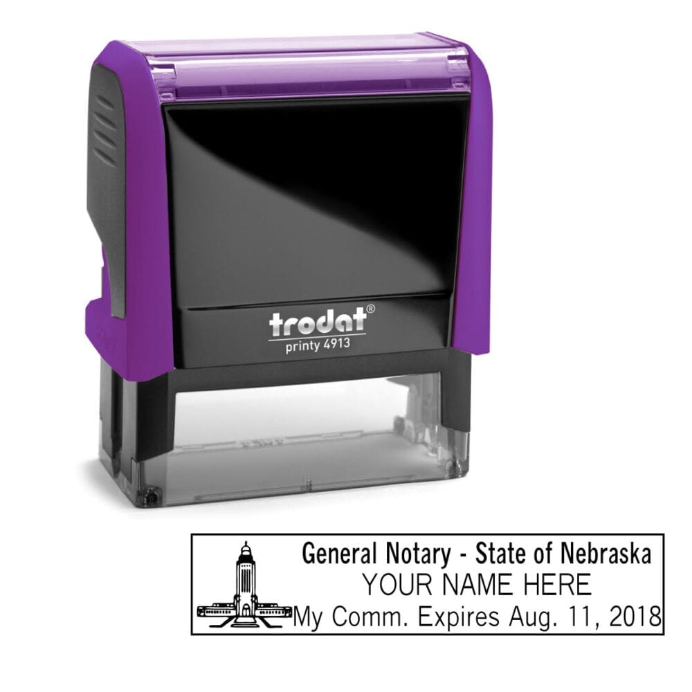 Nebraska Notary Stamp - Trodat 4913 Violet