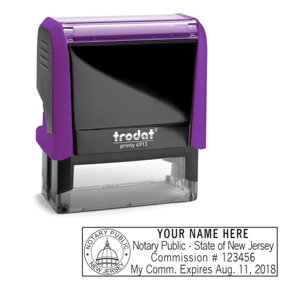 New Jersey Notary Stamp - Trodat 4913 Violet
