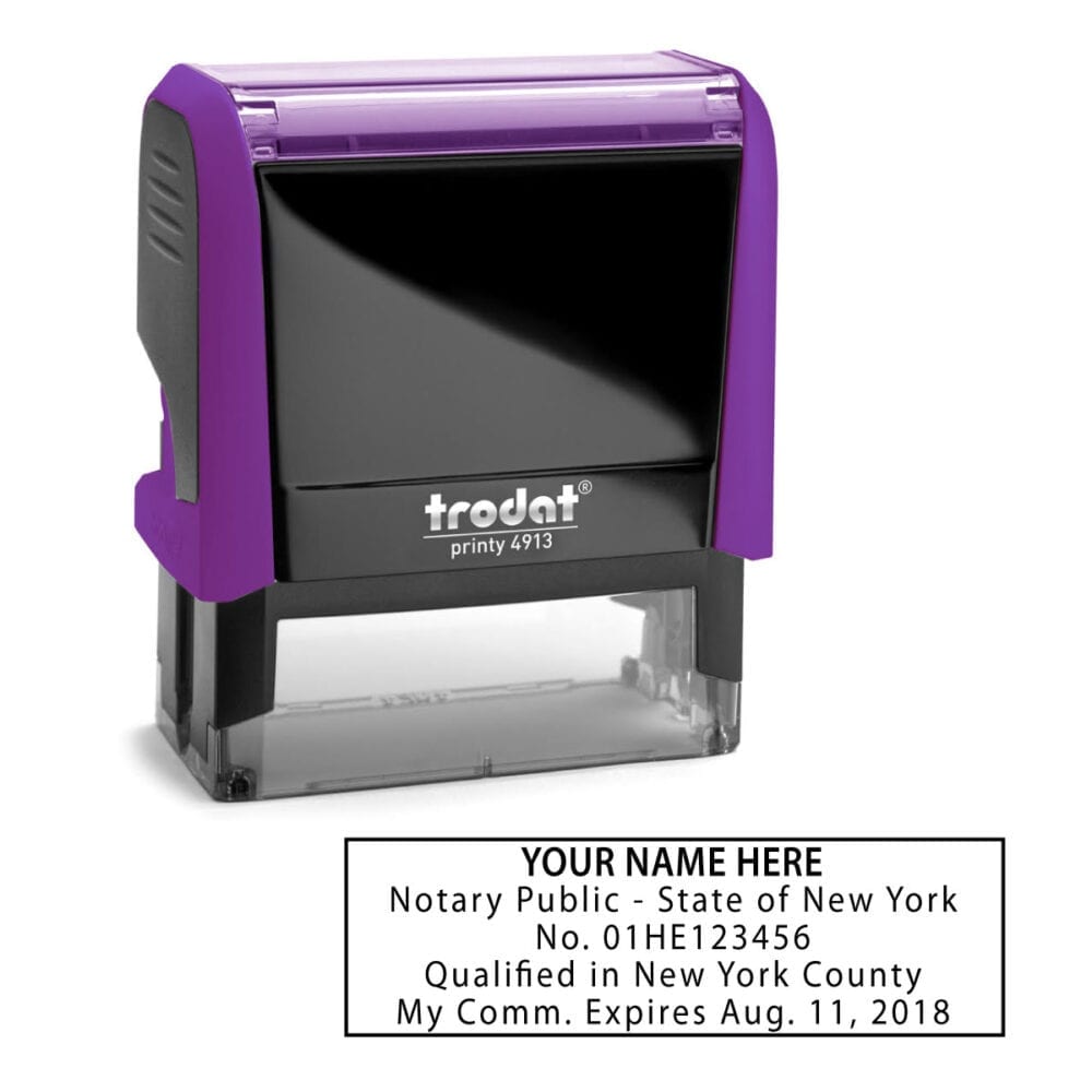 New York Notary Stamp - Trodat 4913 Violet