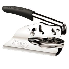 shiny notary seal embosser chrome