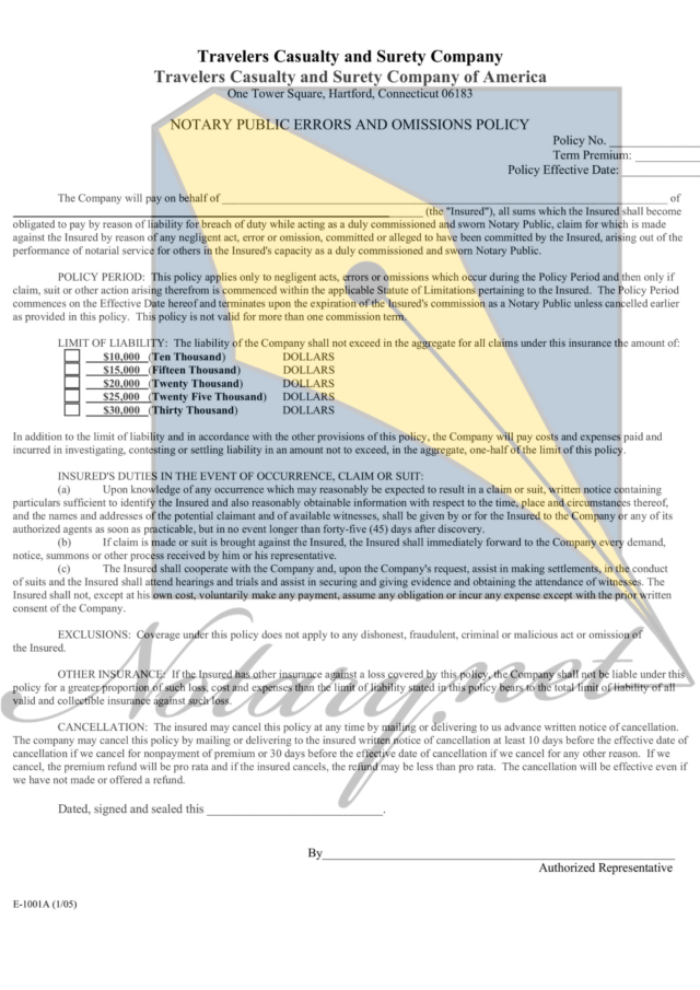 Nebraska Notary E&O Insurance »
