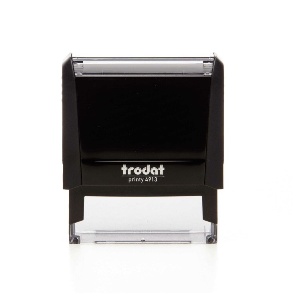 notary stamp trodat black front