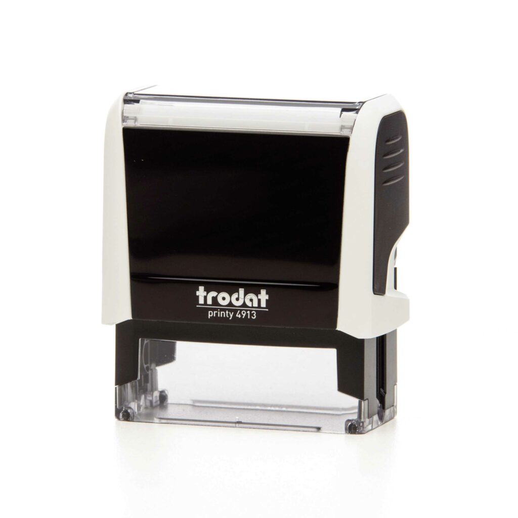 notary stamp trodat white angle