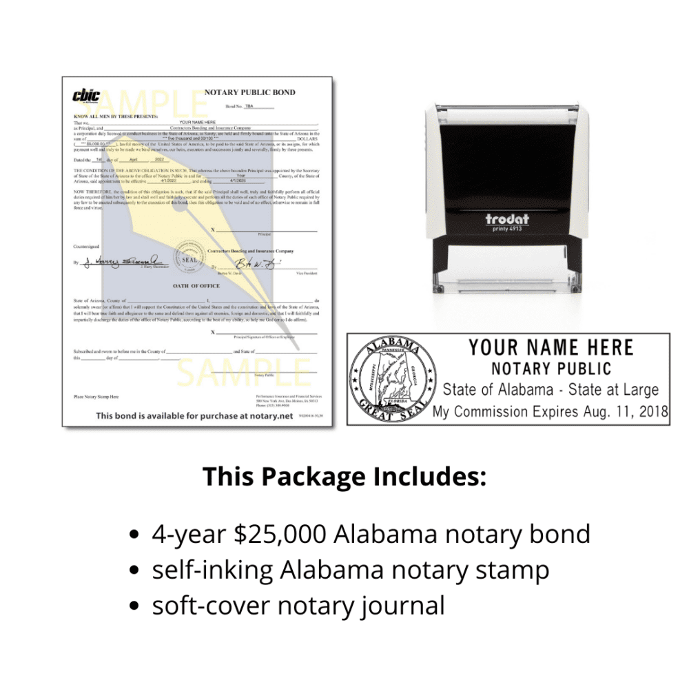 alabama notary supplies package